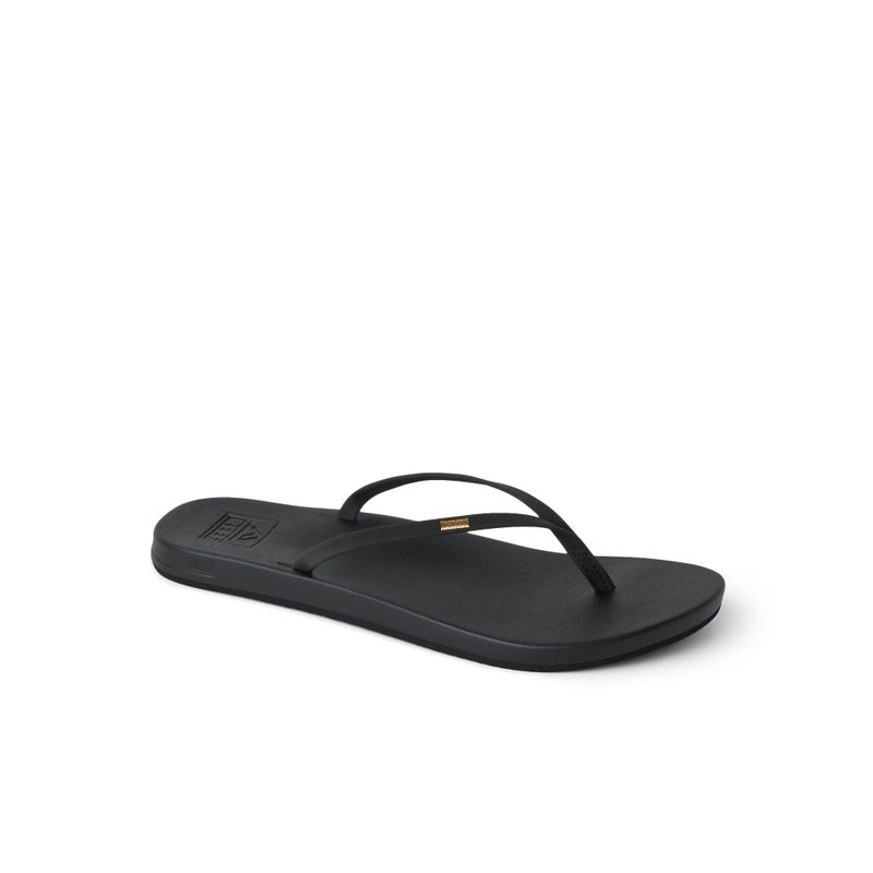 Reef Cushion Slim Womens Flip Flop, Super Lightweight, Ultra Soft Cushion Footbed, Black, 7 - Image 2